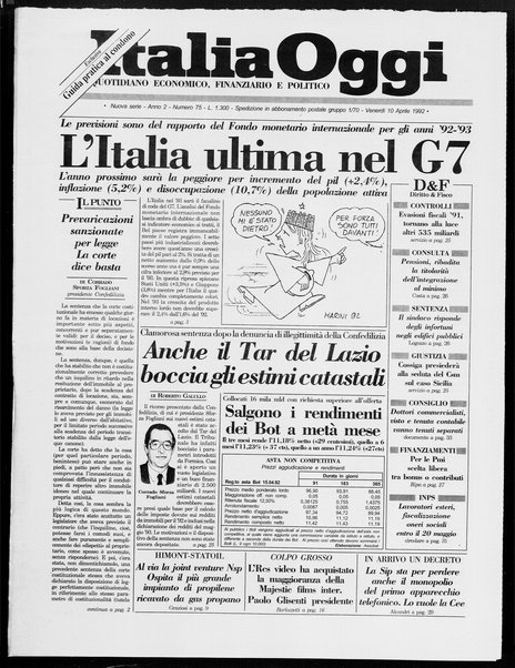 Italia oggi : quotidiano di economia finanza e politica